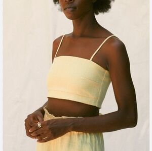 Morning View Rambla Linen Crop Top XS